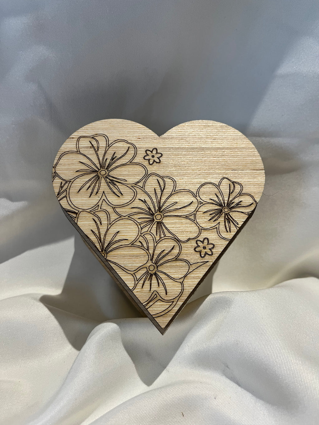 Boite cœur - fleurs