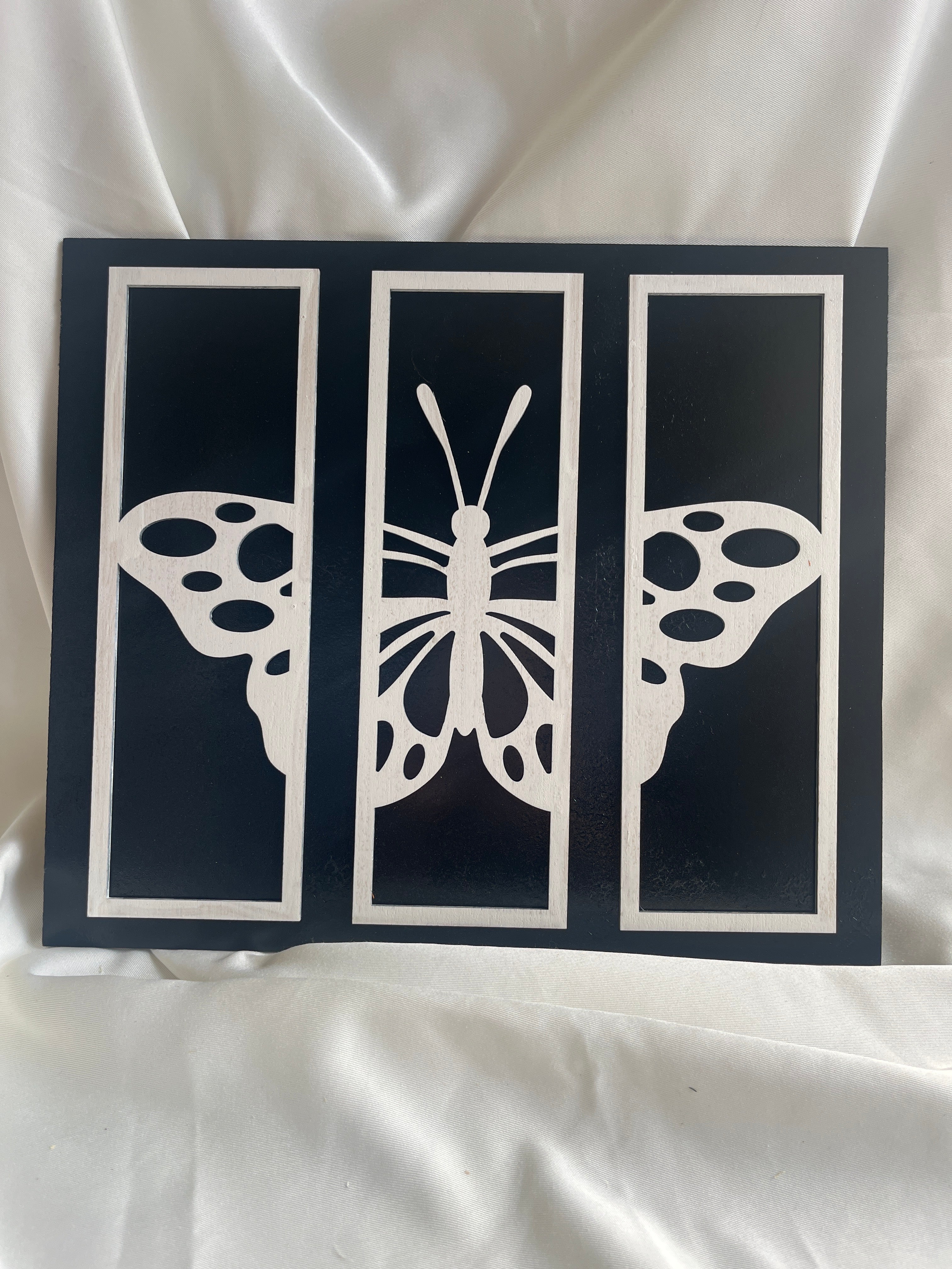 Décoration triptyque papillon