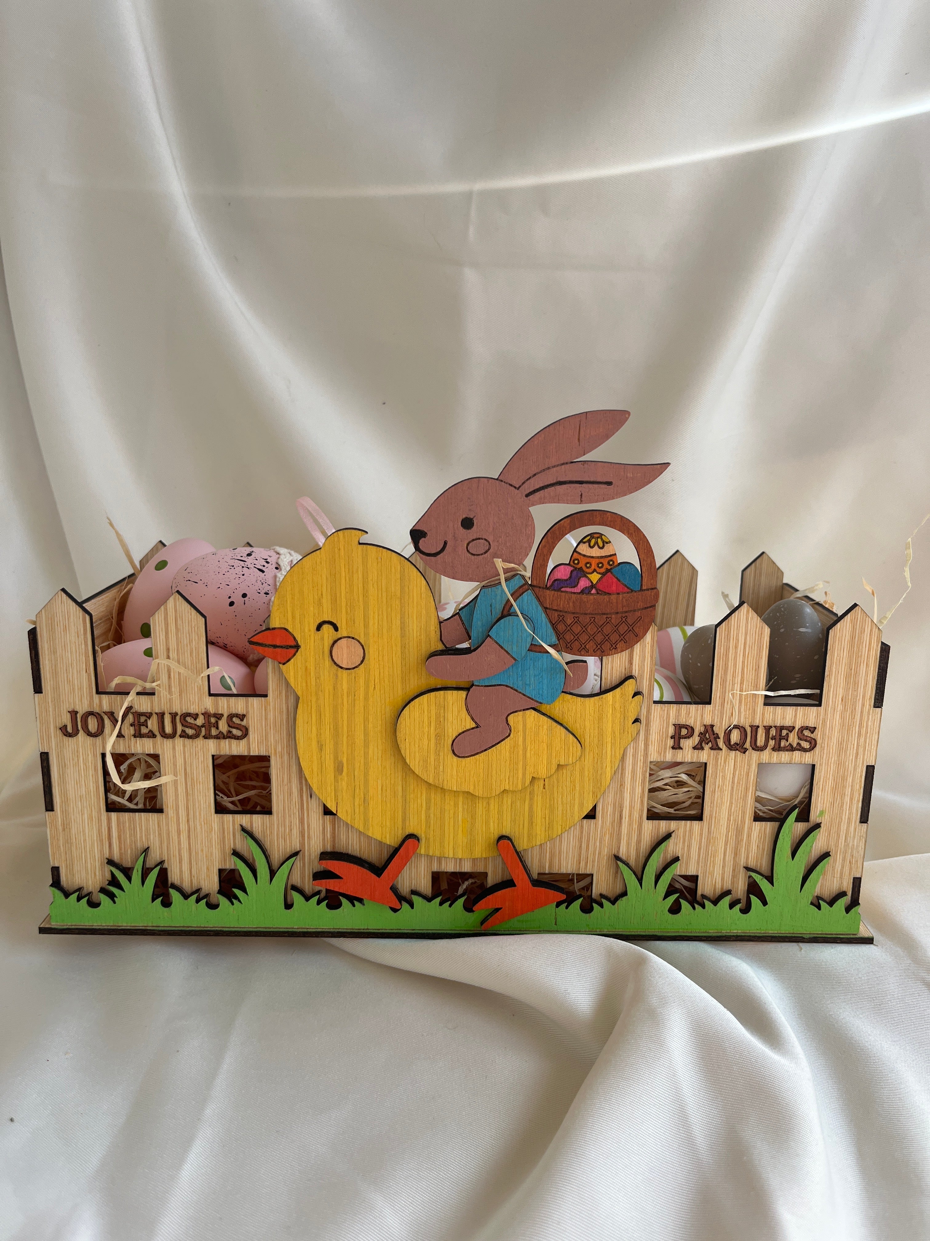 Pâques - panier poussin lapin
