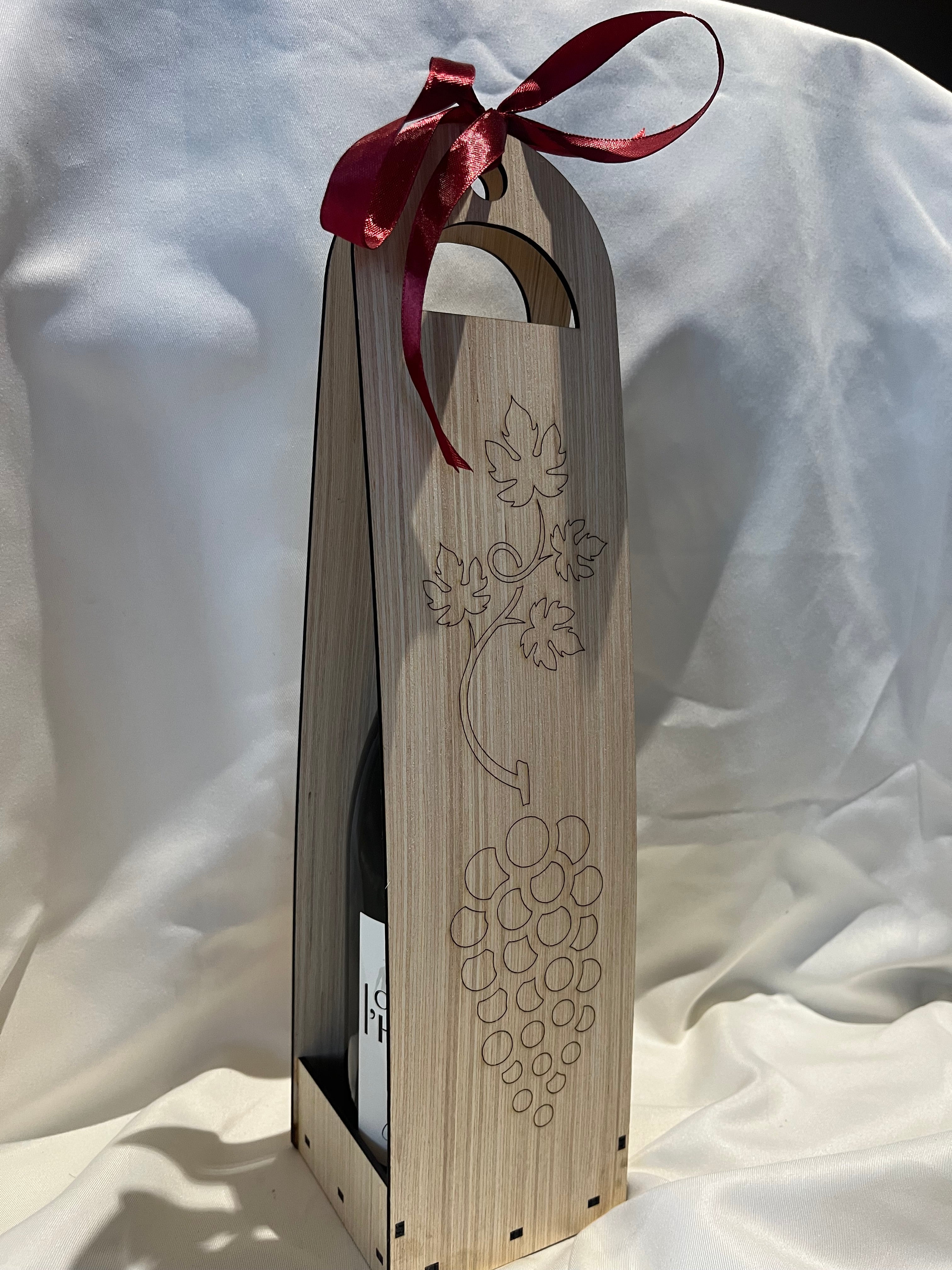 Coffret vin ruban - raisin