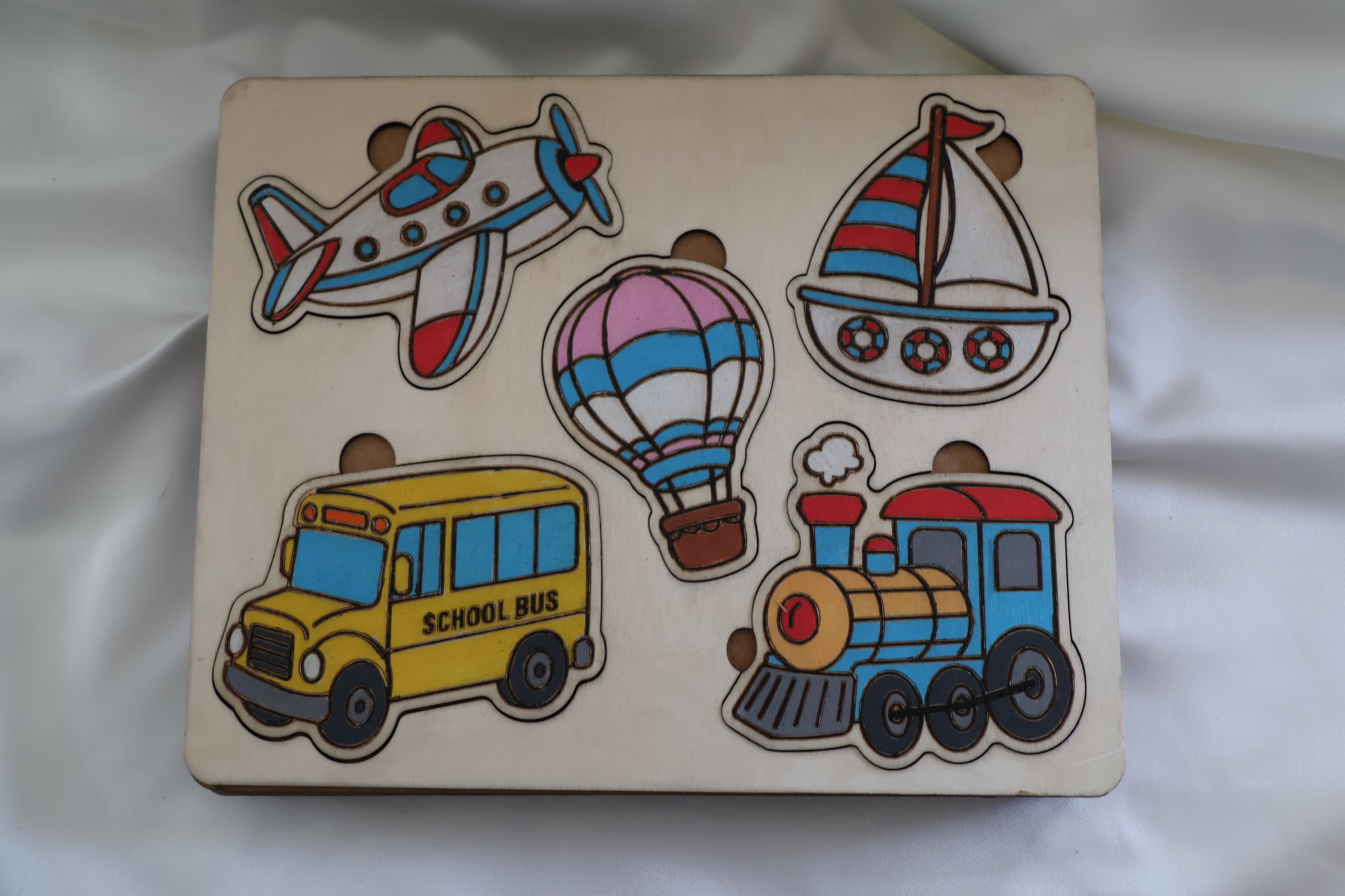 Puzzle bois - Transports 1