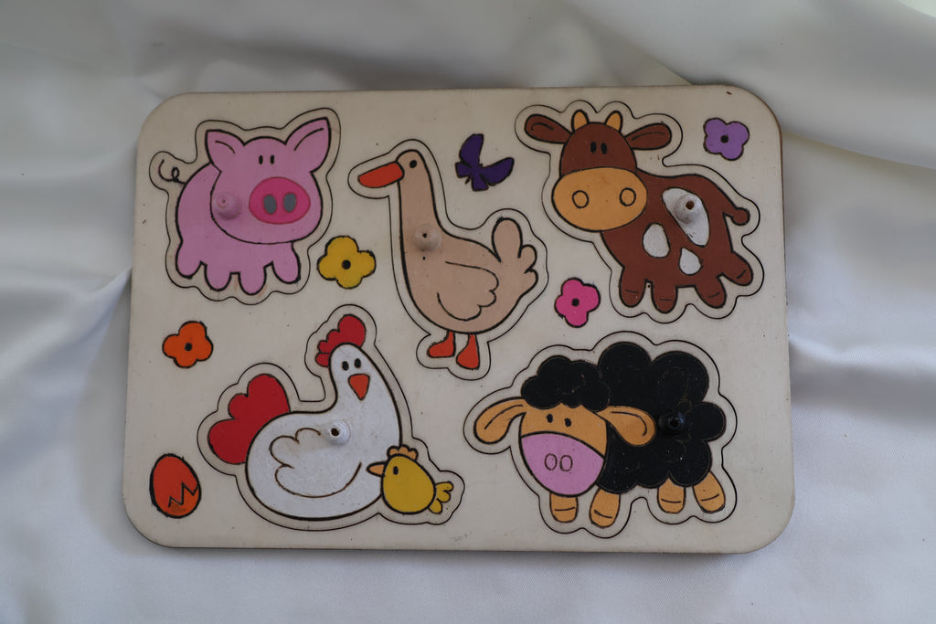 Puzzle bois - Animaux ferme 1