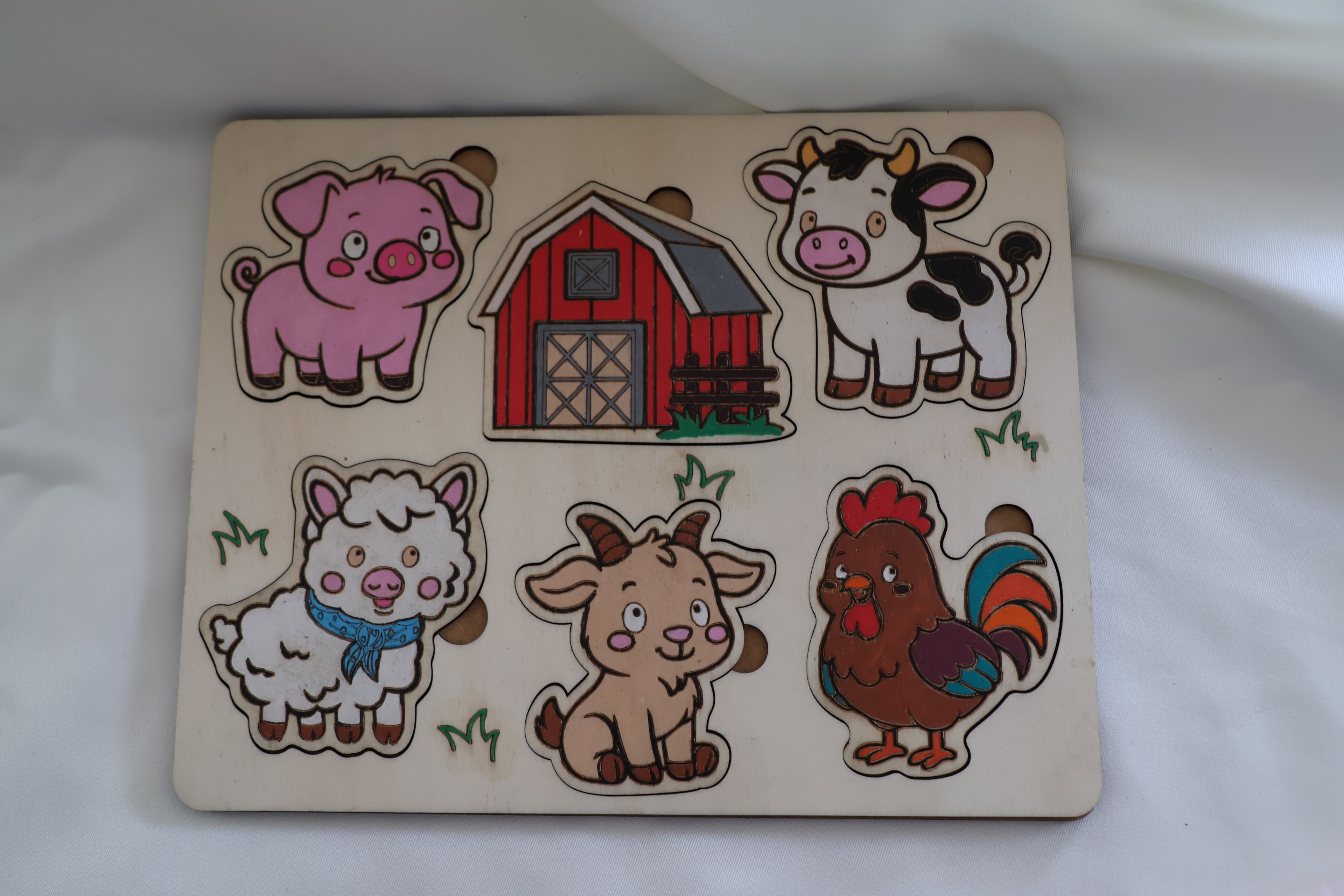 Puzzle bois - Animaux ferme 2