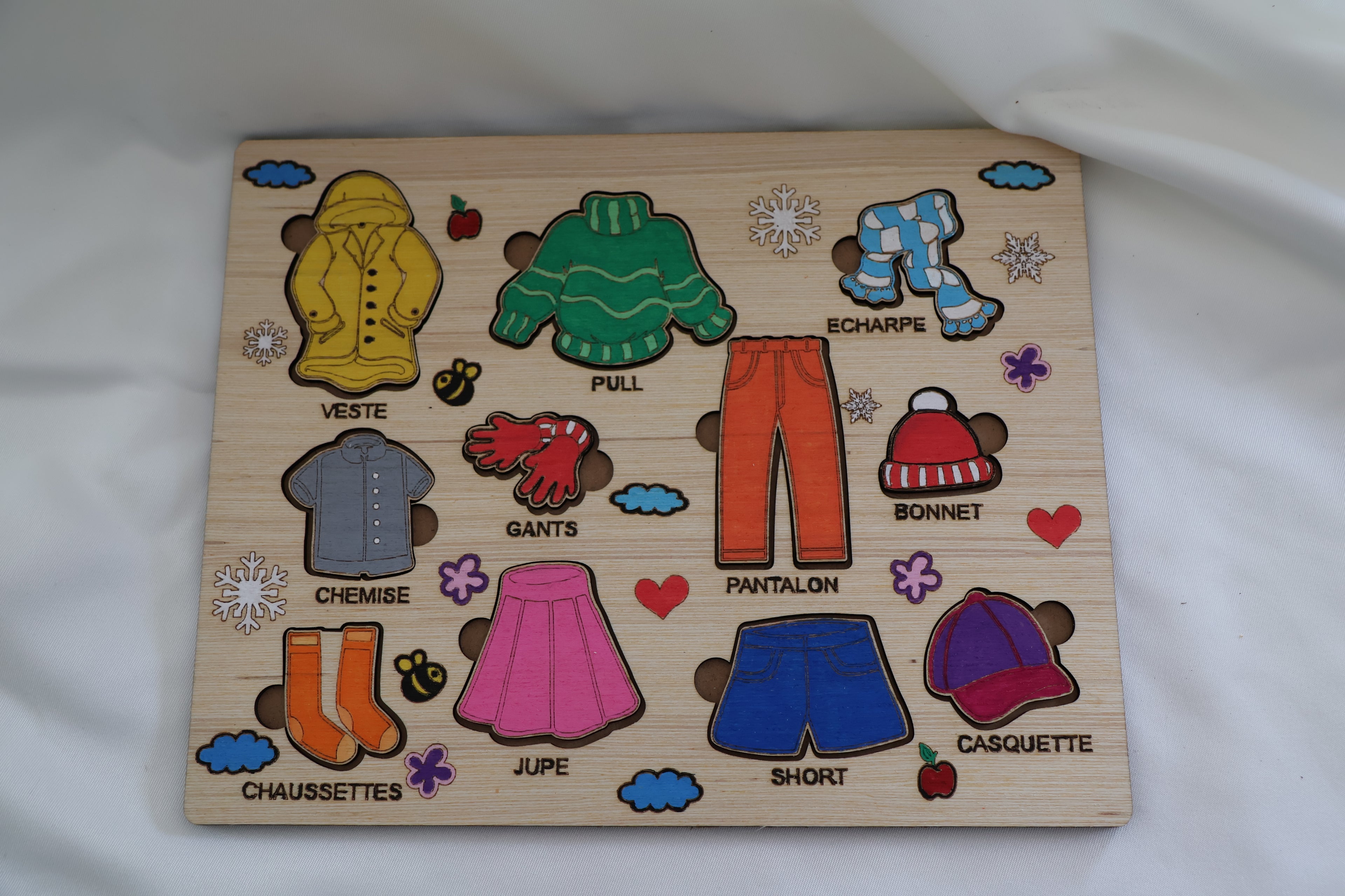 Puzzle bois - Vêtements