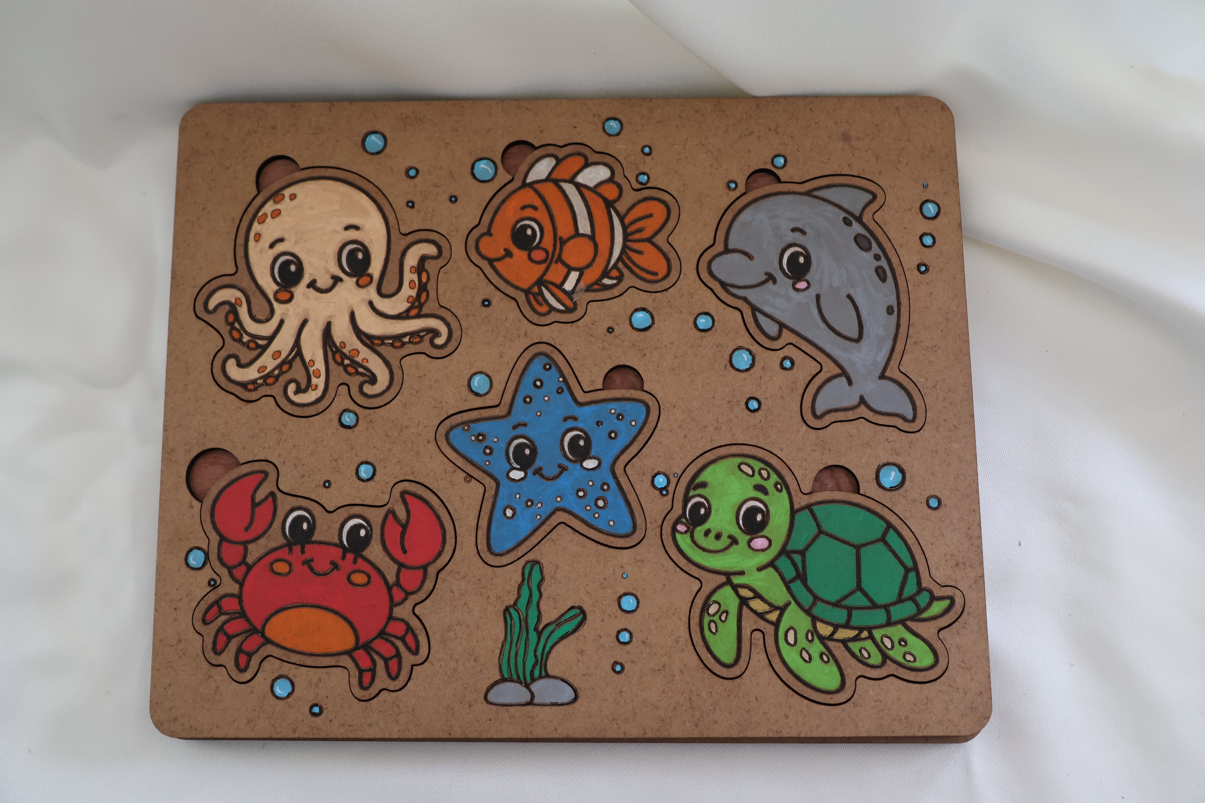 Puzzle bois - Animaux marin