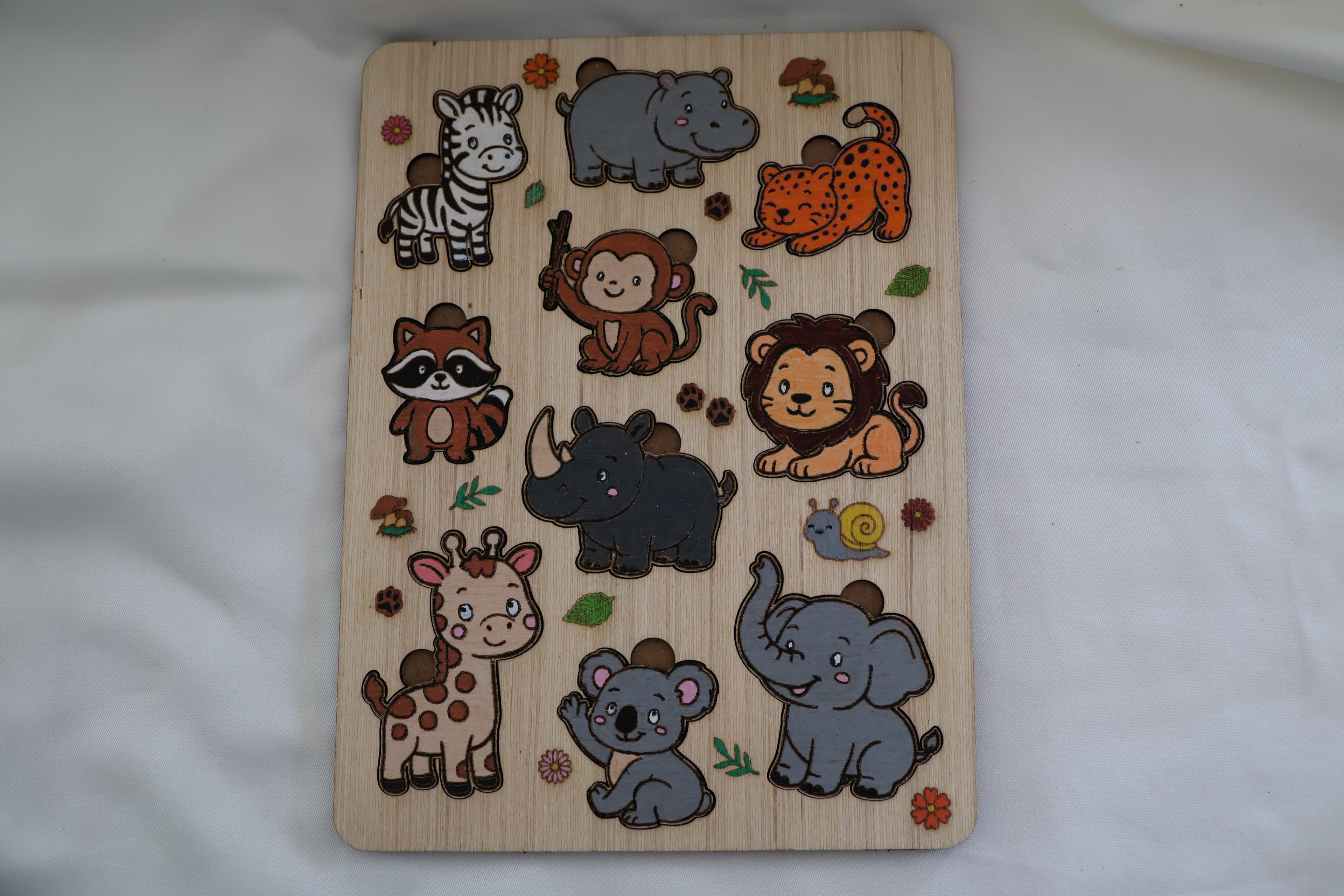 Puzzle bois - Animaux savane