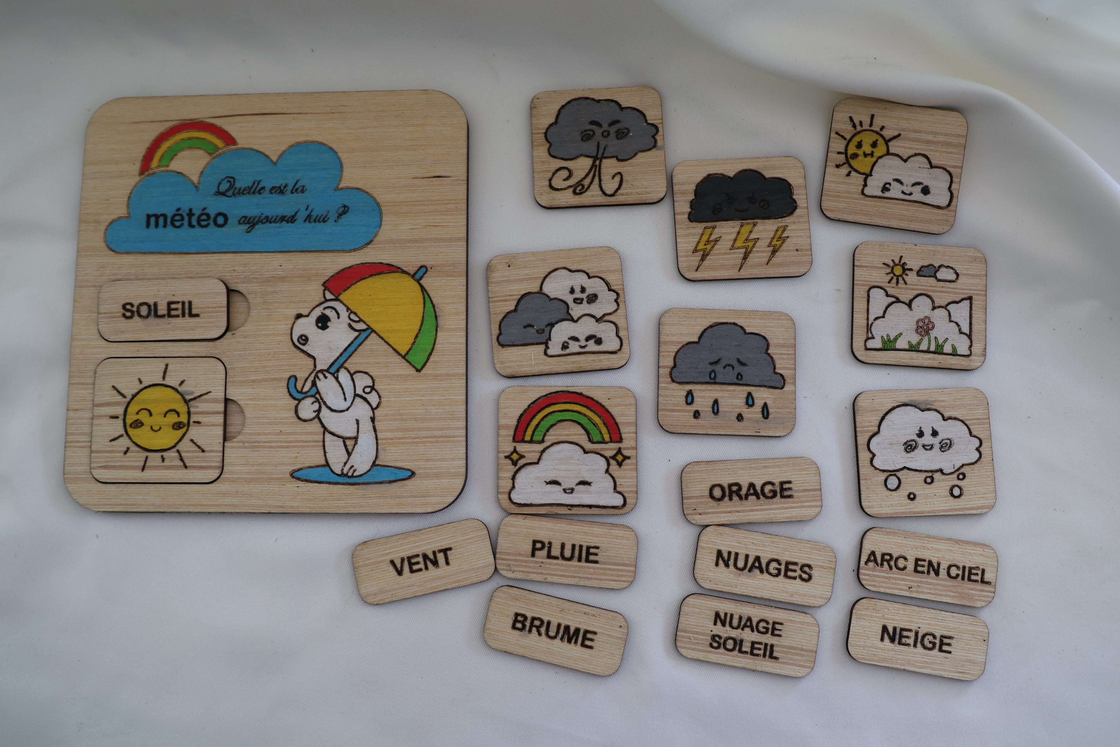 Puzzle bois - Météo
