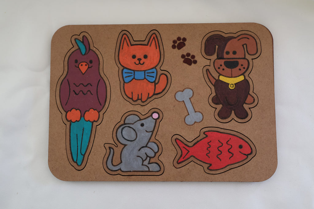 Puzzle bois - Animaux domestique