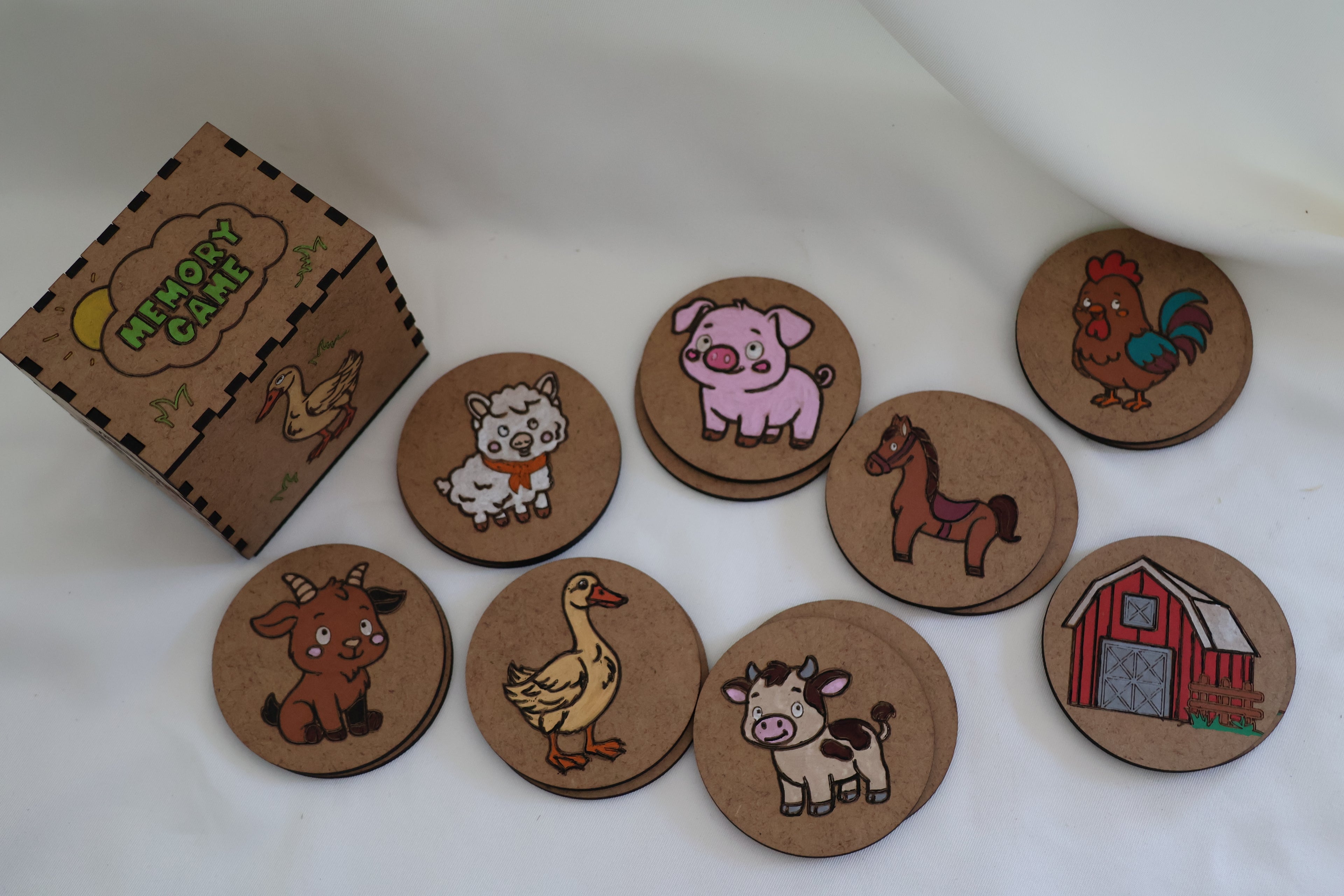 Memory bois - Animaux ferme