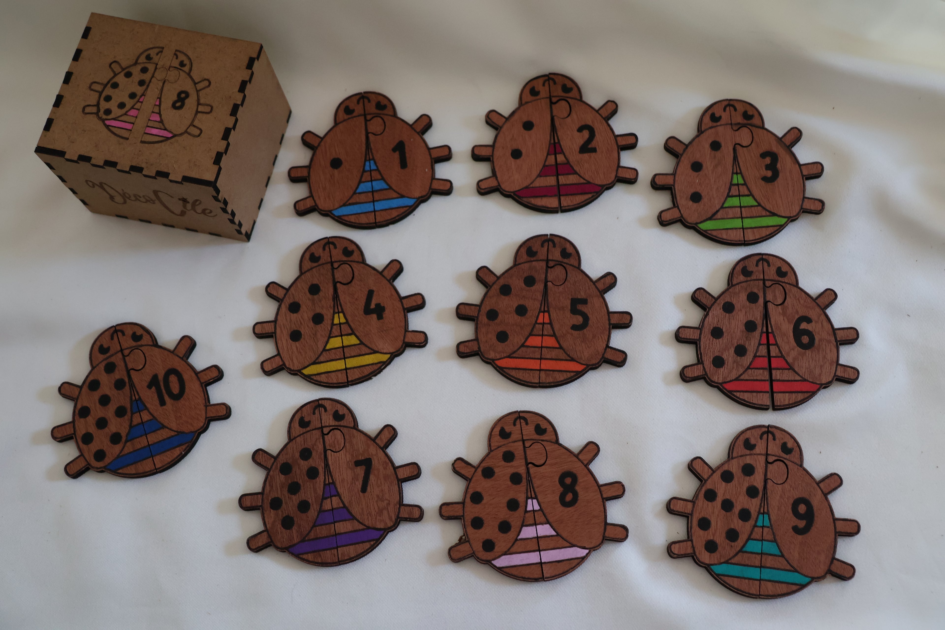 Puzzle bois - Coccinelles