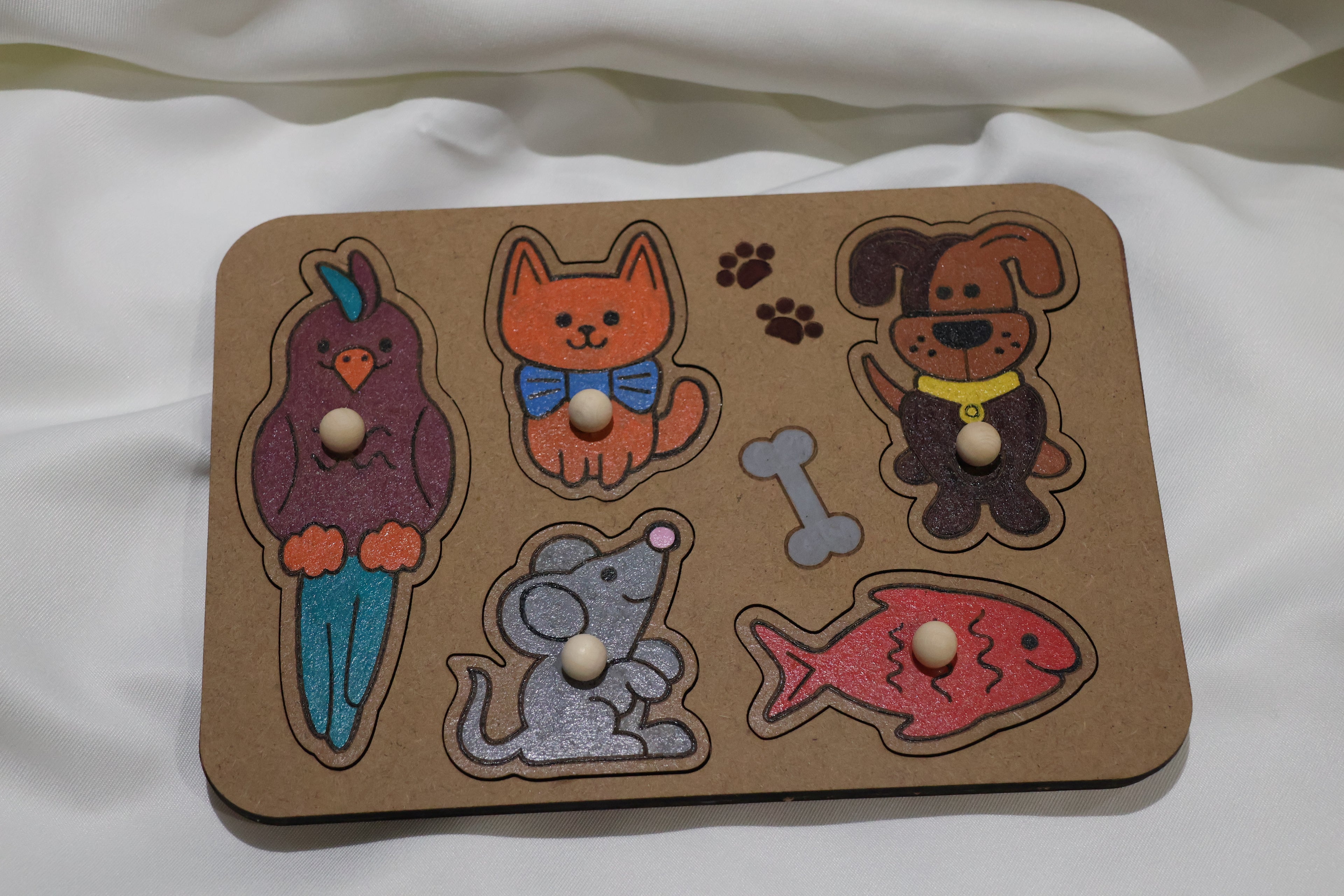 Puzzle bois - Animaux domestique