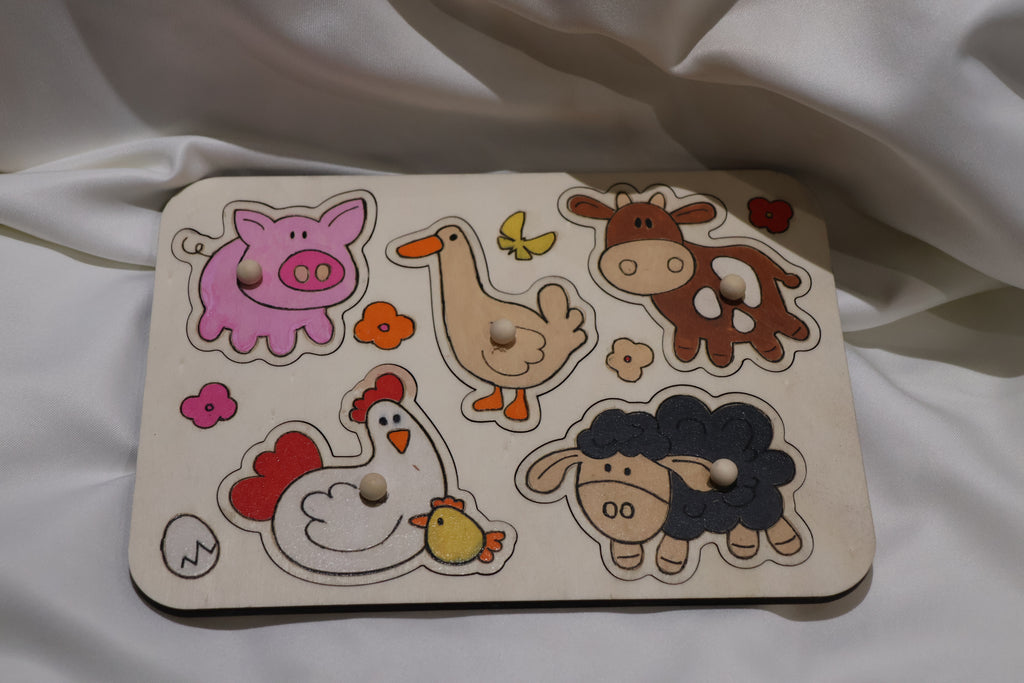 Puzzle bois - Animaux ferme 1