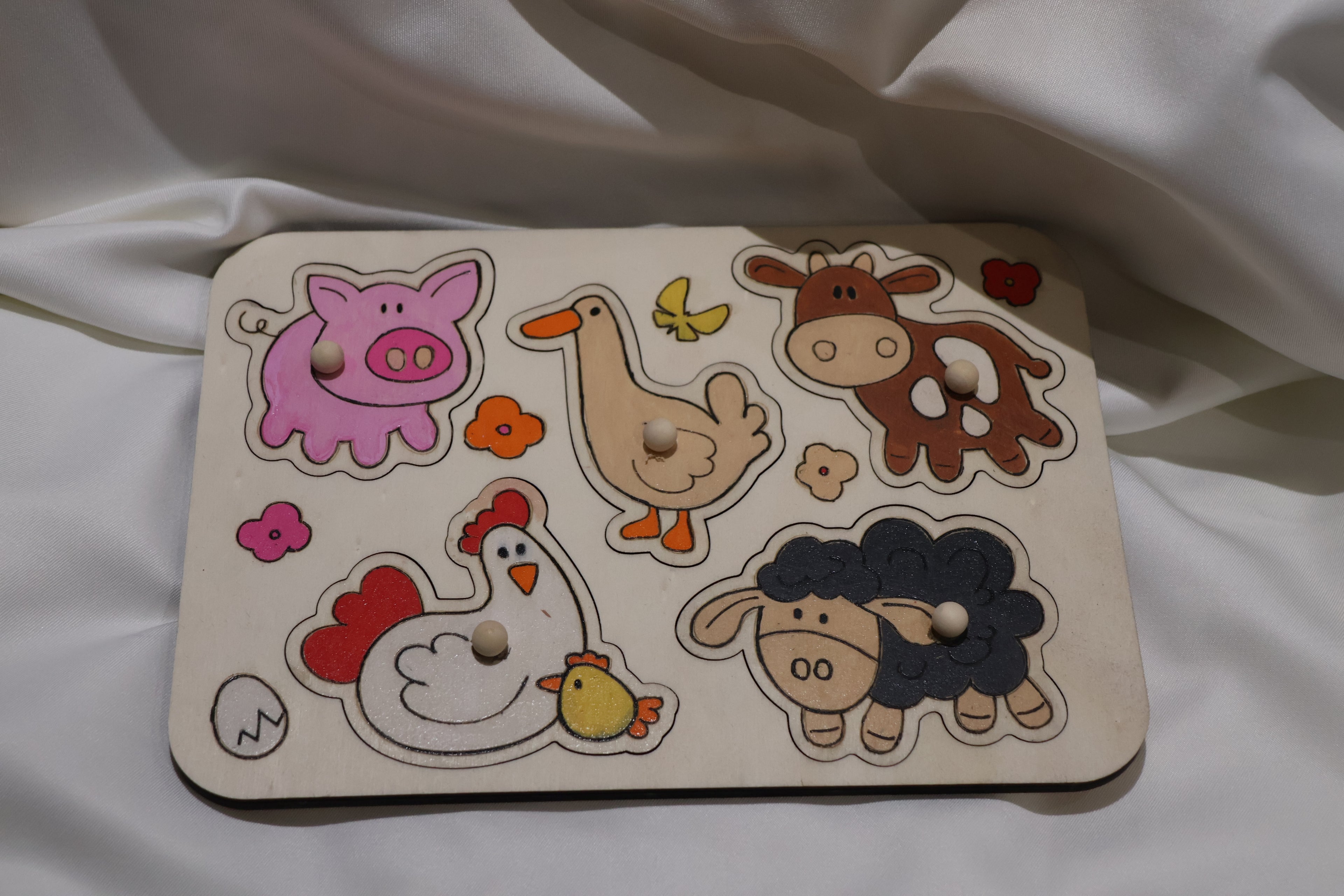 Puzzle bois - Animaux ferme 1