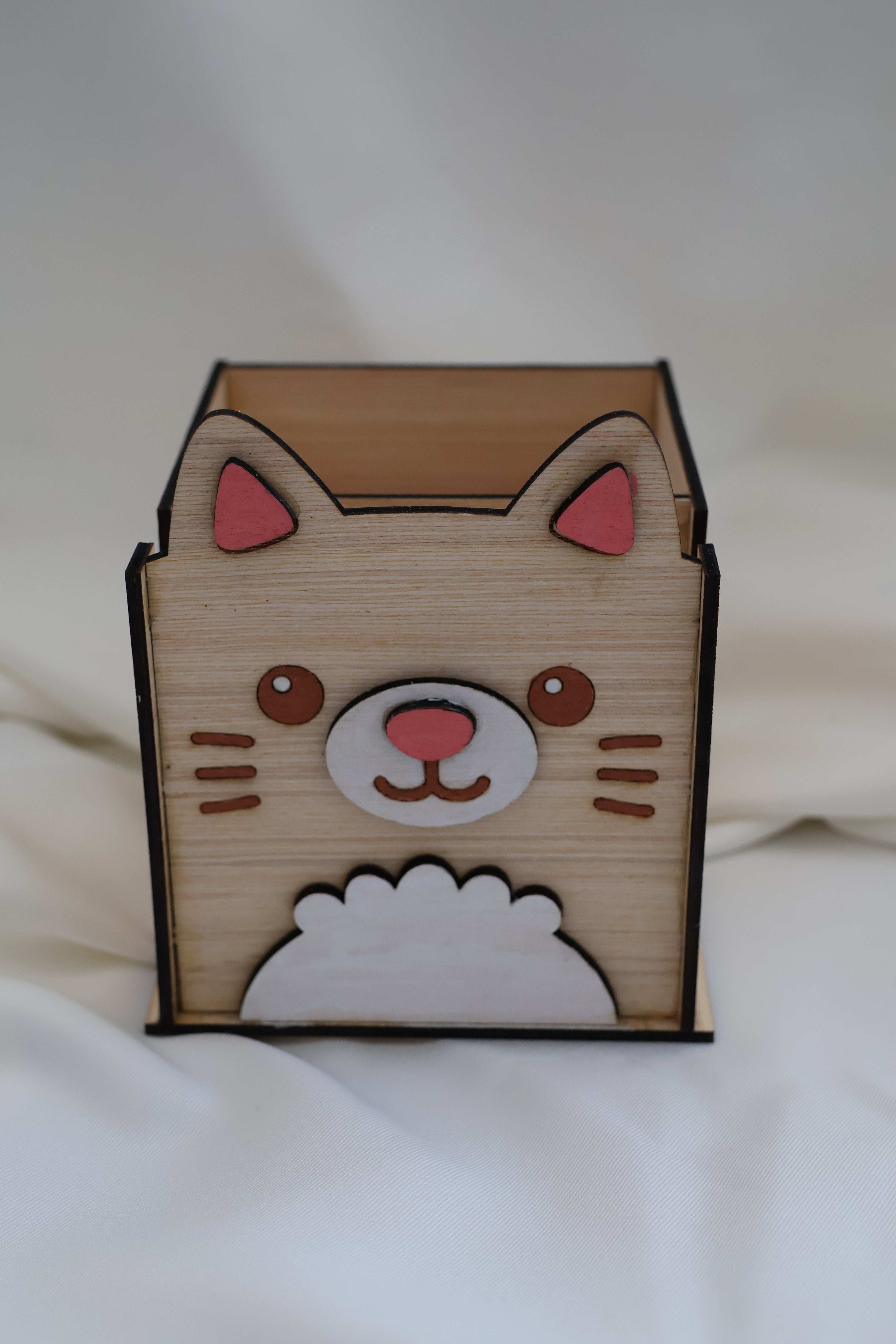 Fournitures - pot à crayons chat